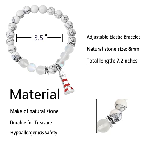 FUSTMW Lighthouse Keychain - Nautical Charm for Keeper and Lover Gifts